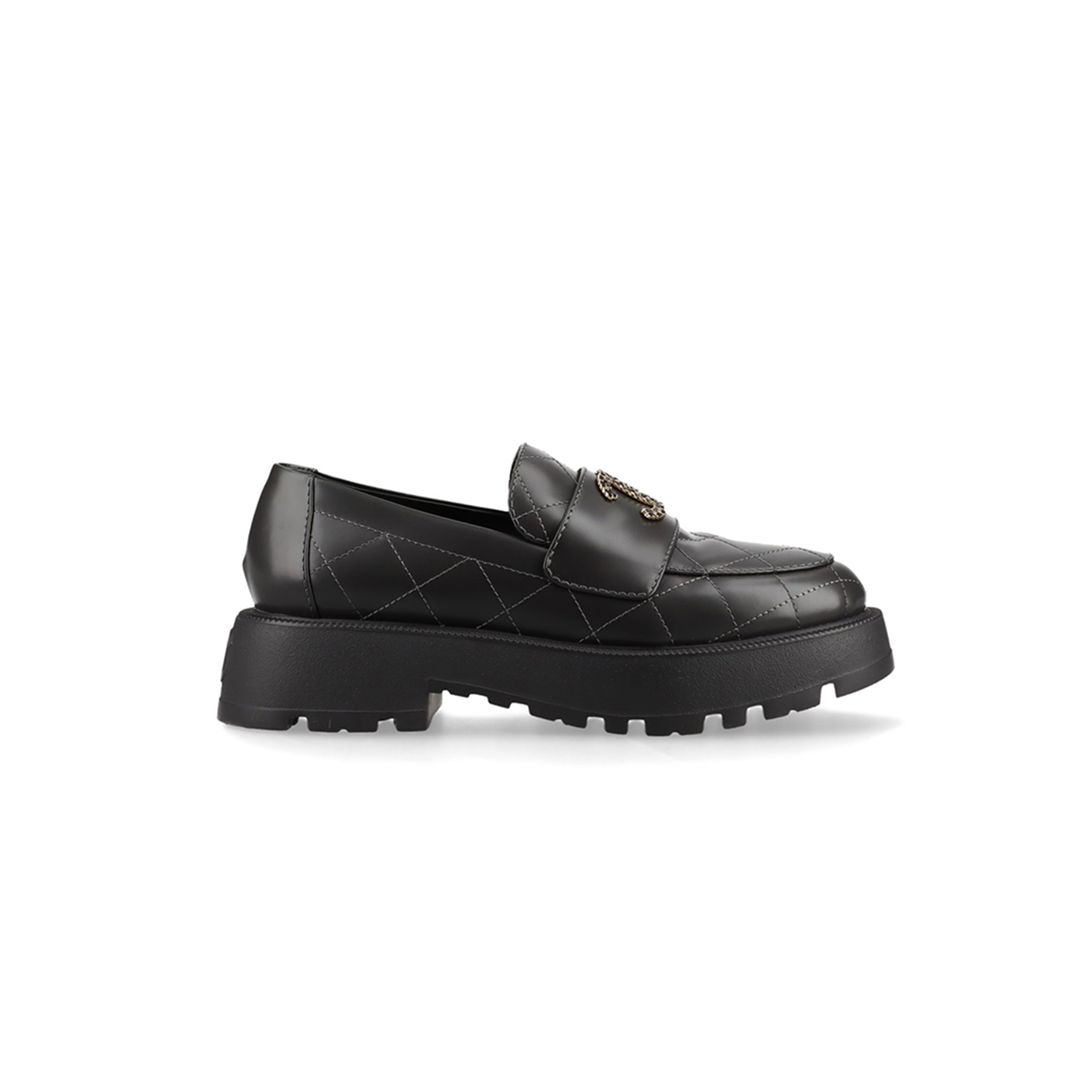CHANEL COCO MARK MATELASSE 24B LEATHER LOAFER G45921 